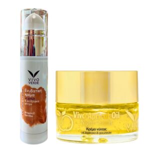 vivo cc face cream Ενυδατική Κρέμα με Χρώμα & Αντηλιακά Φίλτρα 50ml & vivo apricot oil Νύχτας με έλαιο Βερίκοκου 50ml
