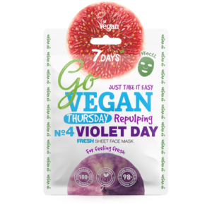 7days govegan sheet face mask violet day 25g