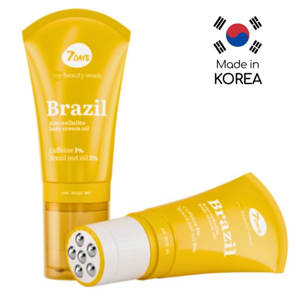 7days anti cellulite body cream oil brazil με Καφεΐνη & έλαιο Καρυδιών 130ml