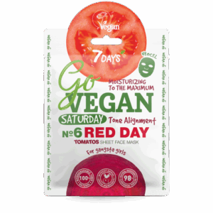 7days govegan sheet face mask red day 25g